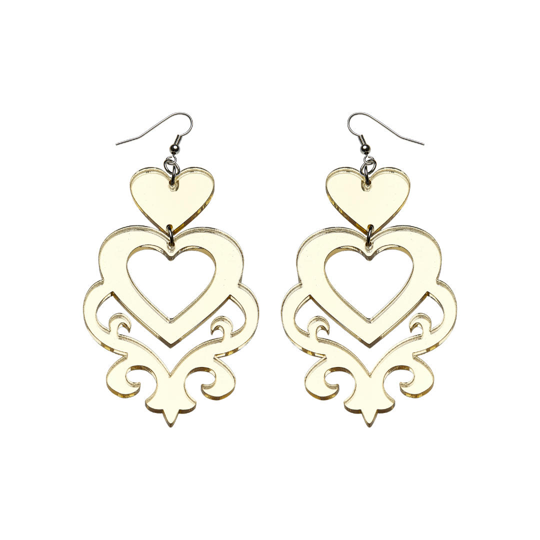 Orecchini Donna Alla Moda Doppio Cuore Oro Argento Statement Dichiarazione Pendenti Orecchini per La Festa della di Compleanno Orecchini Donna Alla Moda Doppio Cuore Oro Argento Statement Dichiarazione Pendenti Orecchini per La Festa della di Compleanno