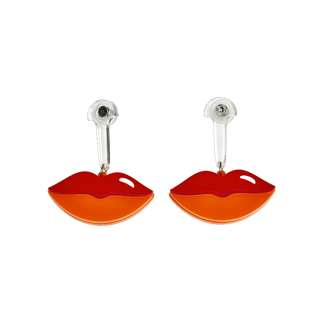 Orecchino Onda In Argento Rodiato Con Brillanti Orecchino Onda In Argento Rodiato Con Brillanti