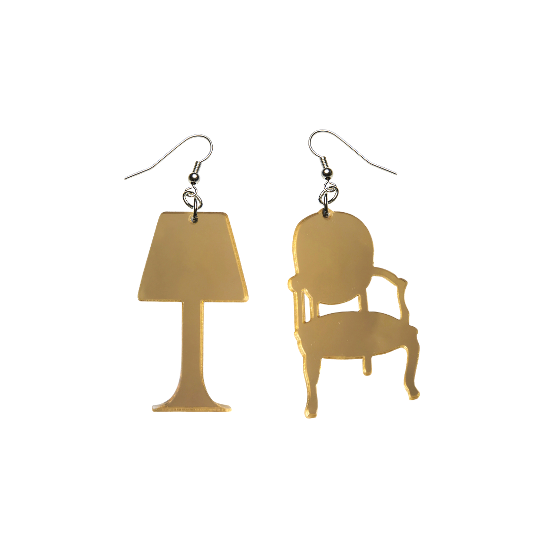Orecchini Lampada e Sedia