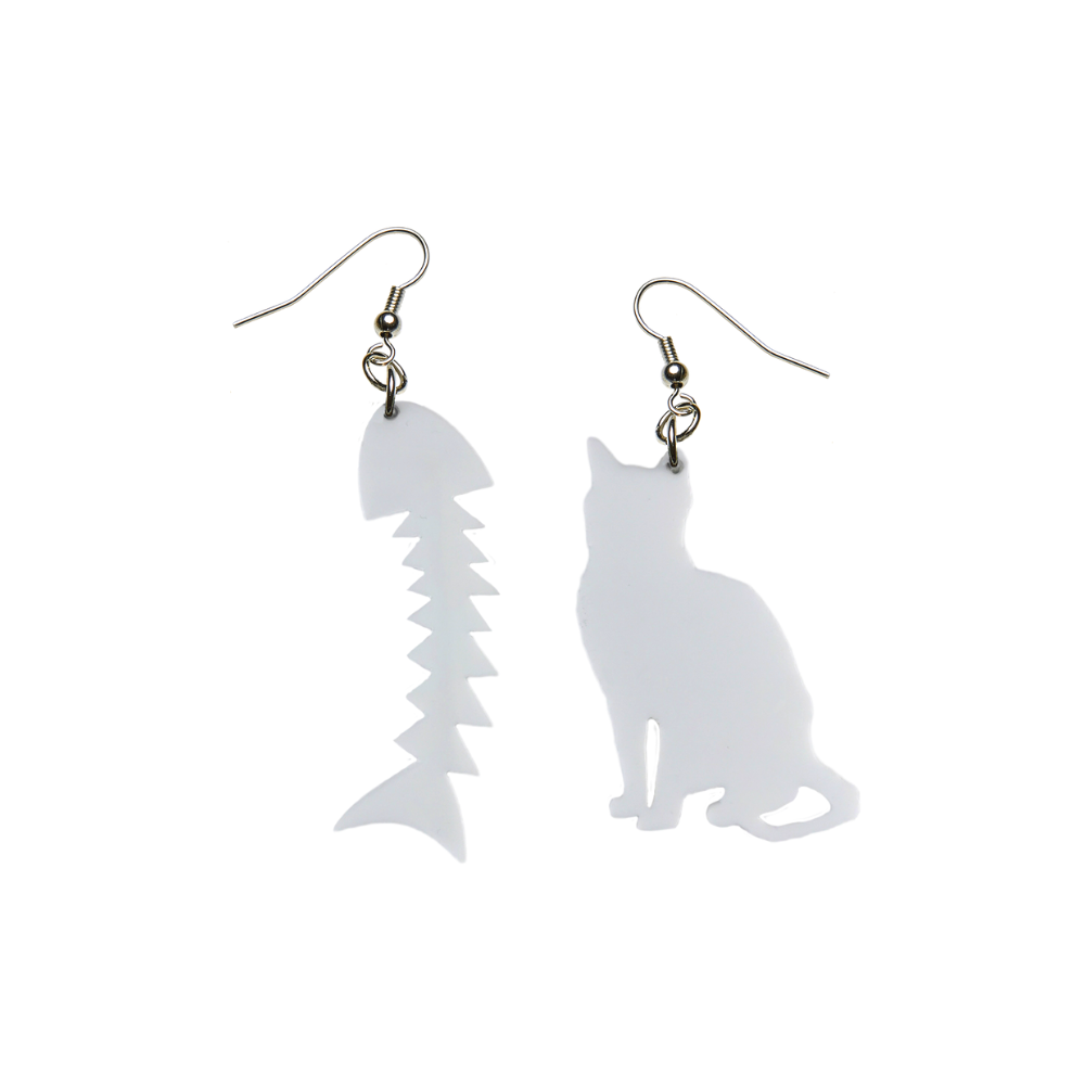 Orecchini Gatto e Lisca