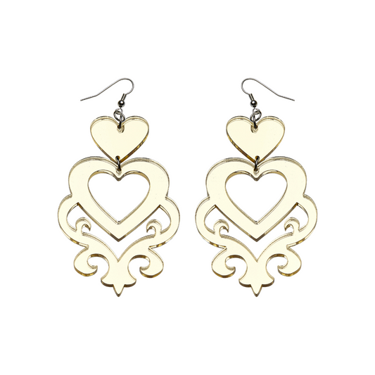 Orecchini Doppio Cuore