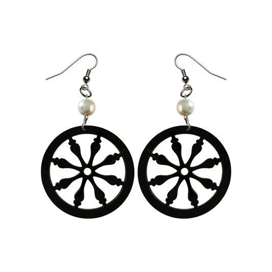 Orecchini Ruota di Carretto e Perla